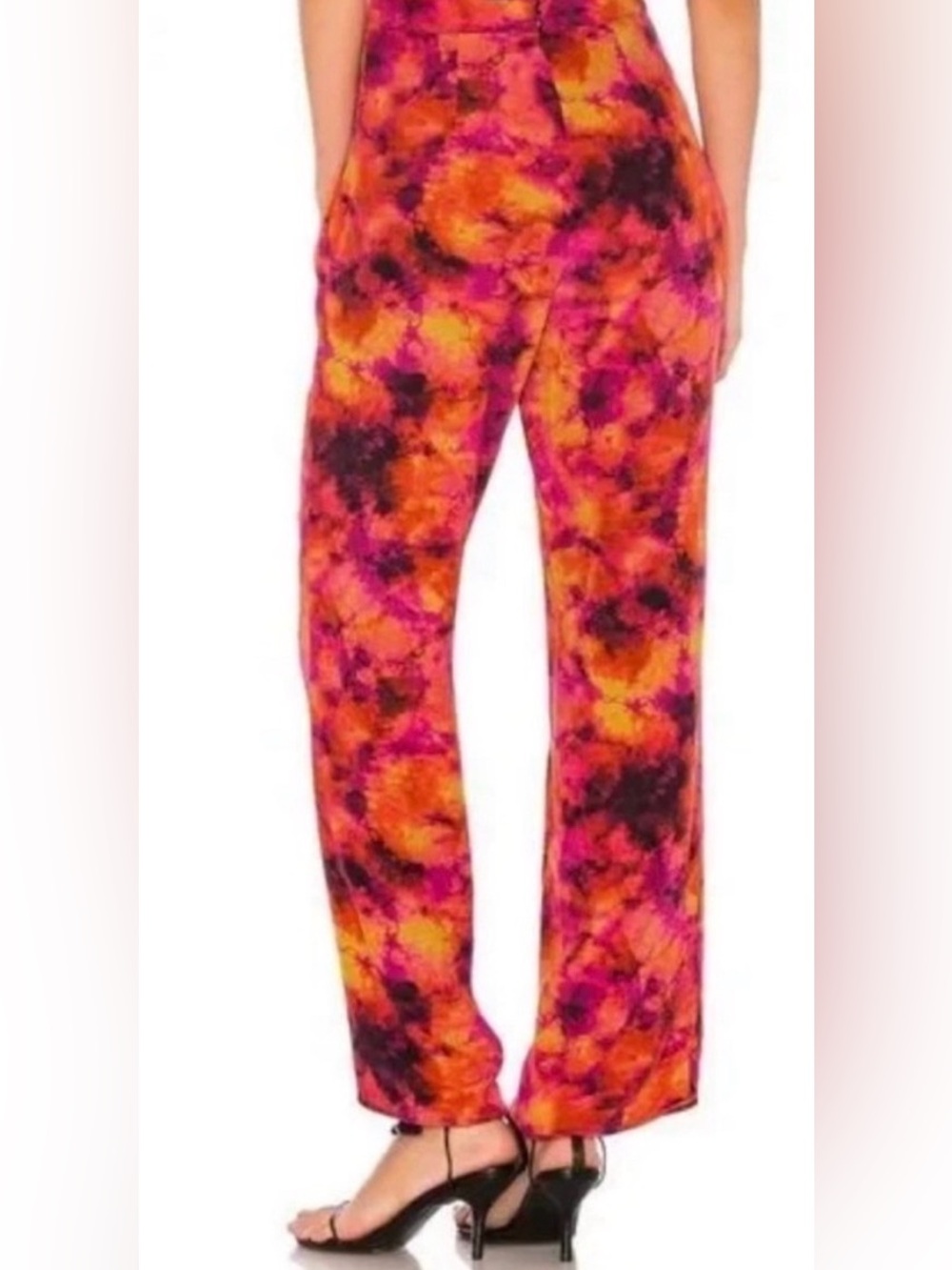 Revolve Song of Style Cora Wide Leg Pant Womens Size XL Orange Purple Bold Chic